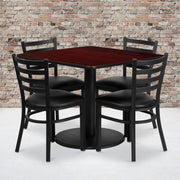 36SQ MA Table-BK VYL Seat