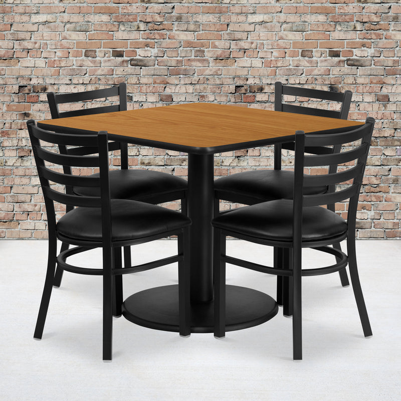 36SQ NA Table-BK VYL Seat