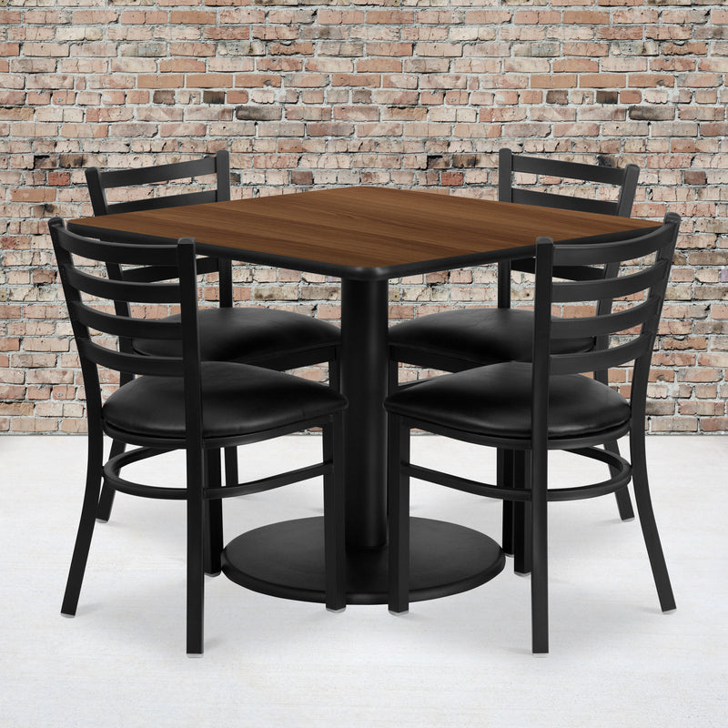 36SQ WA Table-BK VYL Seat