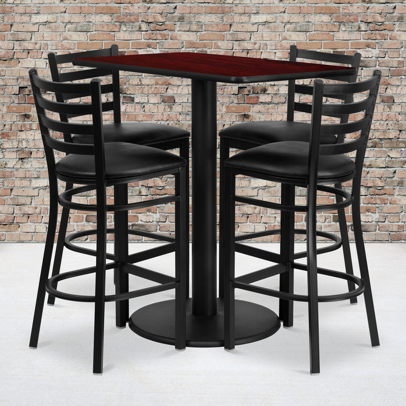 24x42 MA Bar Table-BK VYL Seat