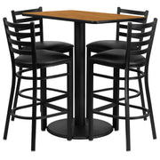 24x42 NA Bar Table-BK VYL Seat