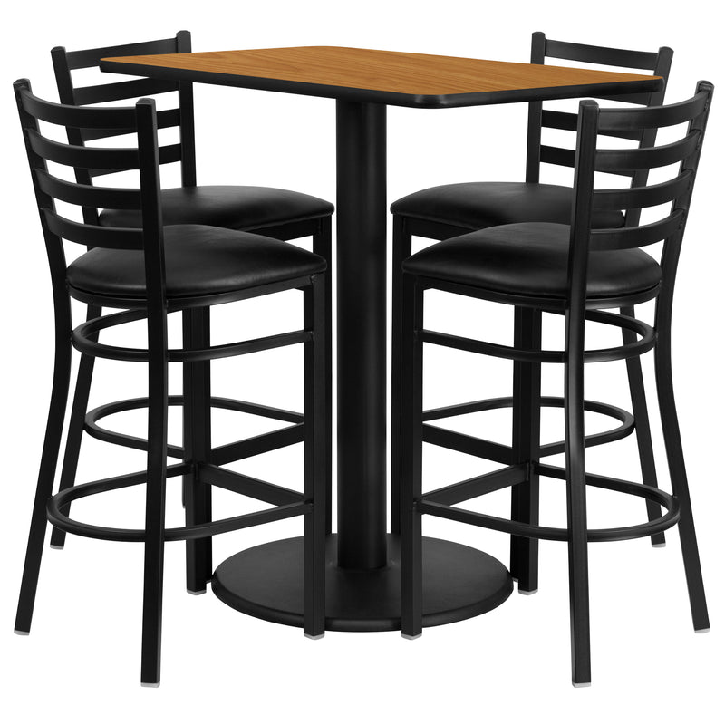 24x42 NA Bar Table-BK VYL Seat