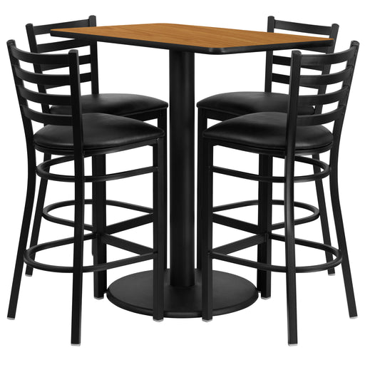 24x42 NA Bar Table-BK VYL Seat