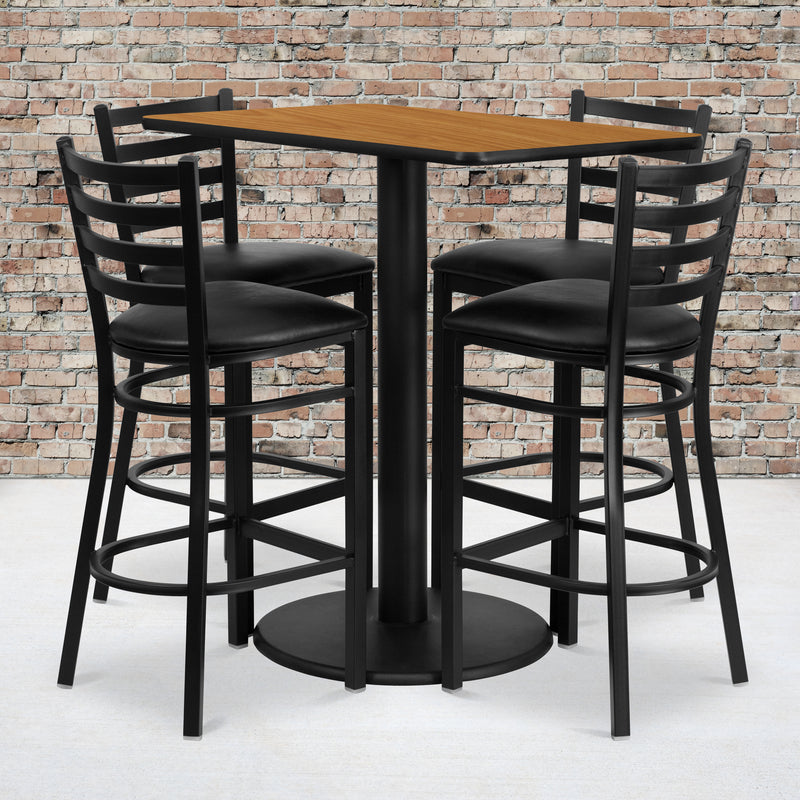 24x42 NA Bar Table-BK VYL Seat