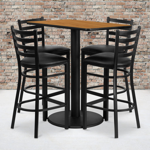 24x42 NA Bar Table-BK VYL Seat