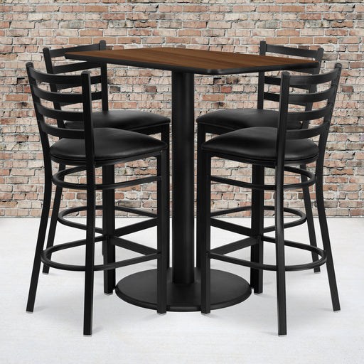 24x42 WA Bar Table-BK VYL Seat