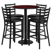 30RD MA Bar Table-BK VYL Seat