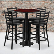 30RD MA Bar Table-BK VYL Seat