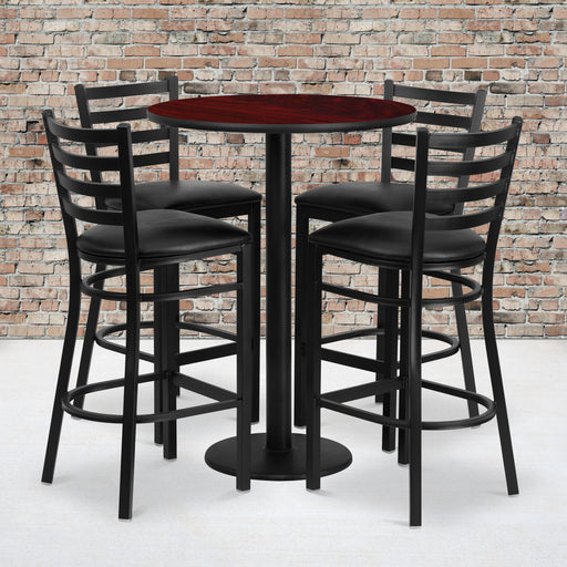30RD MA Bar Table-BK VYL Seat
