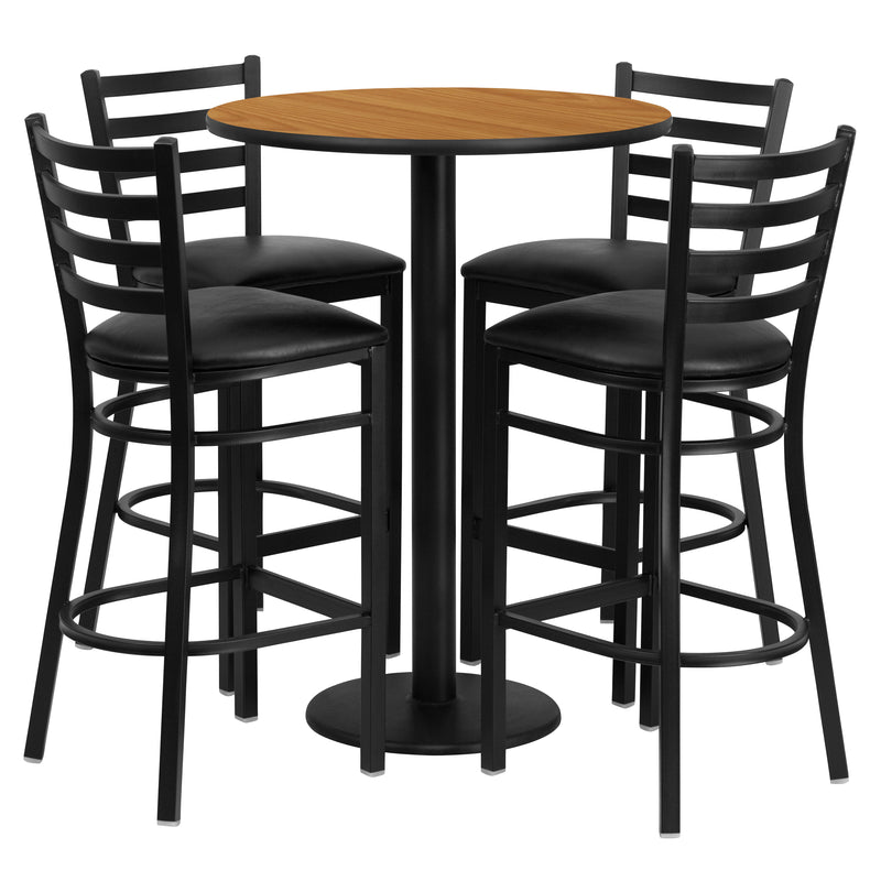 30RD NA Bar Table-BK VYL Seat