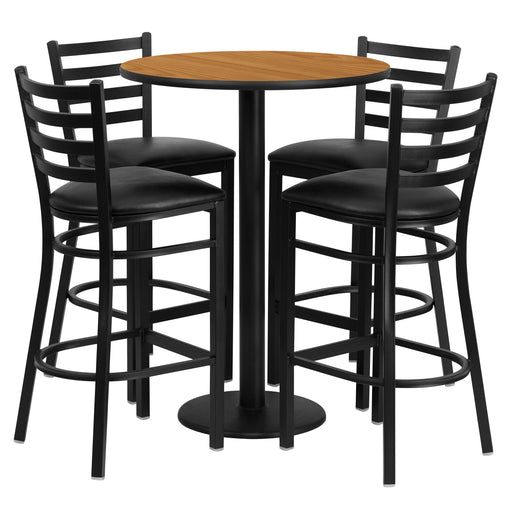 30RD NA Bar Table-BK VYL Seat
