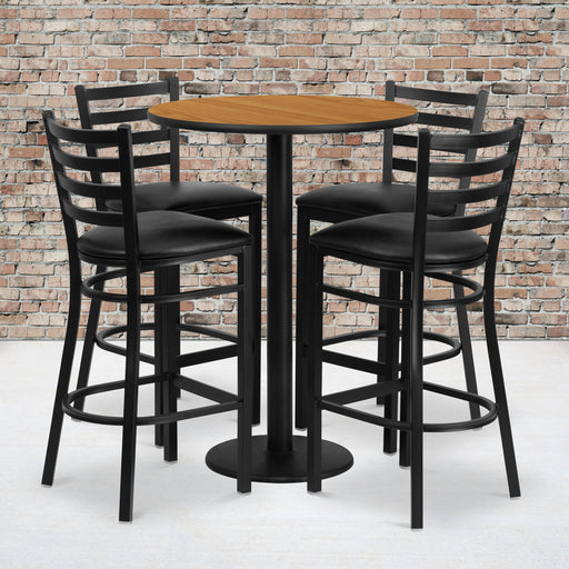 30RD NA Bar Table-BK VYL Seat