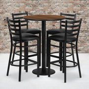 30RD WA Bar Table-BK VYL Seat