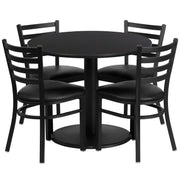 36RD BK Table-BK VYL Seat