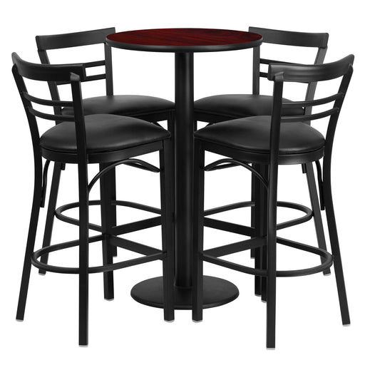 24RD MA Bar Table-BK VYL Seat