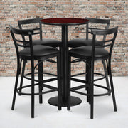 24RD MA Bar Table-BK VYL Seat