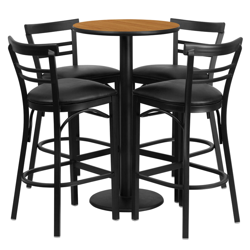 24RD NA Bar Table-BK VYL Seat