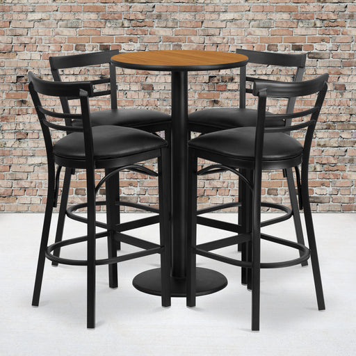24RD NA Bar Table-BK VYL Seat