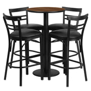 24RD WA Bar Table-BK VYL Seat