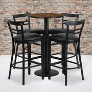 24RD WA Bar Table-BK VYL Seat
