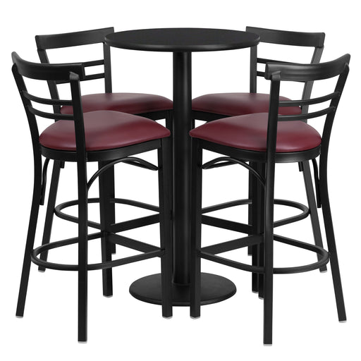 24RD BK Bar Table-BG VYL Seat
