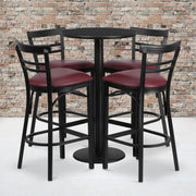 24RD BK Bar Table-BG VYL Seat