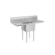 1-Compartment Sink 72"W with Dual 24" Drainboards