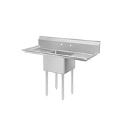 1-Compartment Sink 72"W with Dual 24" Drainboards