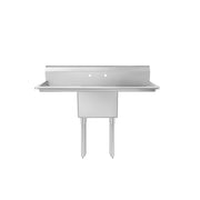 1-Compartment Sink 72"W with Dual 24" Drainboards