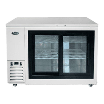 Atosa SBB48SGGRAUS1 – 48-inch Shallow Depth Back Bar Cooler with Glass Sliding Doors