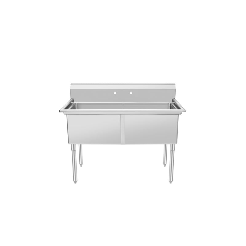 2-Compartment Sink 53"W No Drainboards