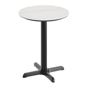 White 24" RD Tabletop-X Base