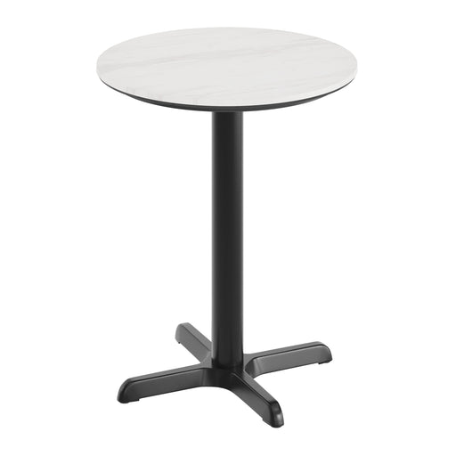 White 24" RD Tabletop-X Base