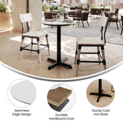 White 24" RD Tabletop-X Base