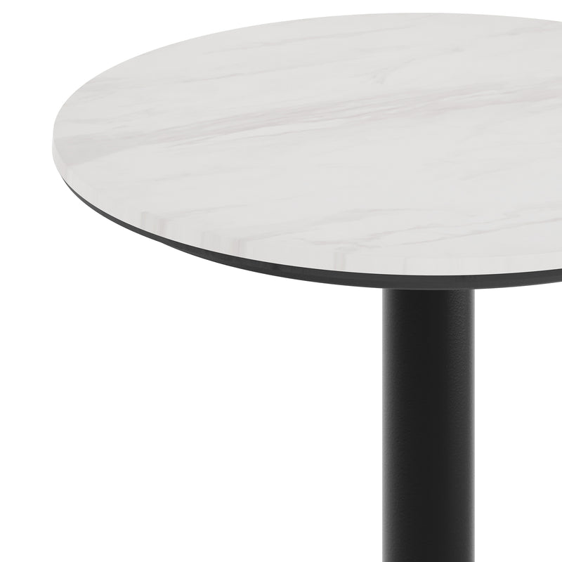 White 24" RD Tabletop-X Base