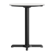 White 24" RD Tabletop-X Base