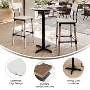 WH 24" RD Tabletop-Bar X Base