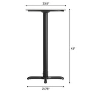 WH 24" RD Tabletop-Bar X Base