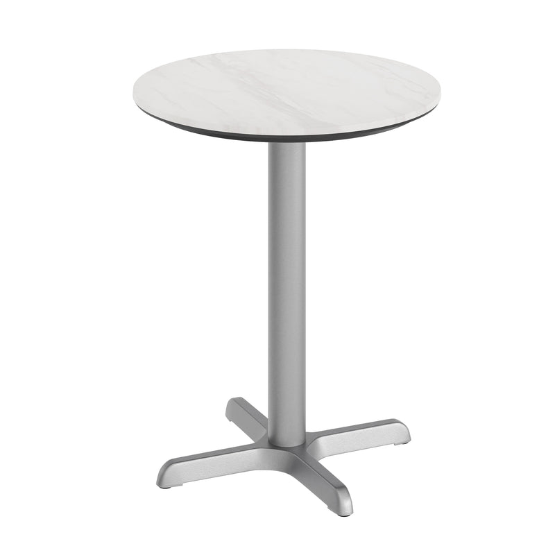 White 24" RD Tabletop-X Base