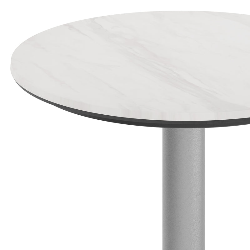 White 24" RD Tabletop-X Base