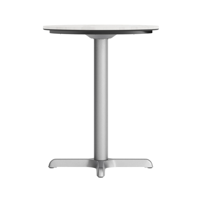 White 24" RD Tabletop-X Base