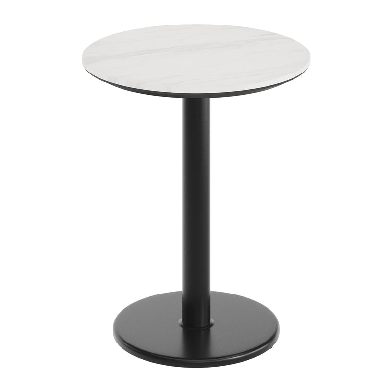 White 24" RD Tabletop-RD Base