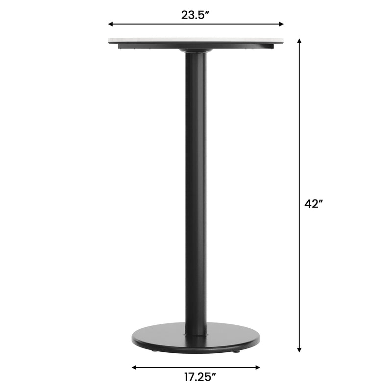 WH 24" RD Tabletop-RD Bar Base