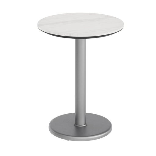 White 24" RD Tabletop-RD Base