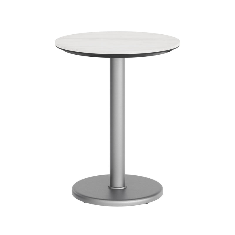 White 24" RD Tabletop-RD Base