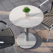 White 24" RD Tabletop-RD Base