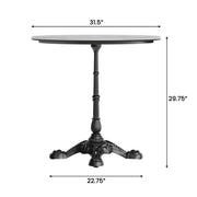 Gray 31.25" RD Top-Bistro Base