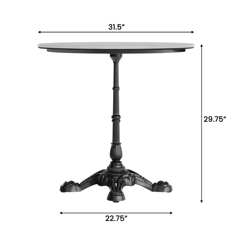 Gray 31.25" RD Top-Bistro Base