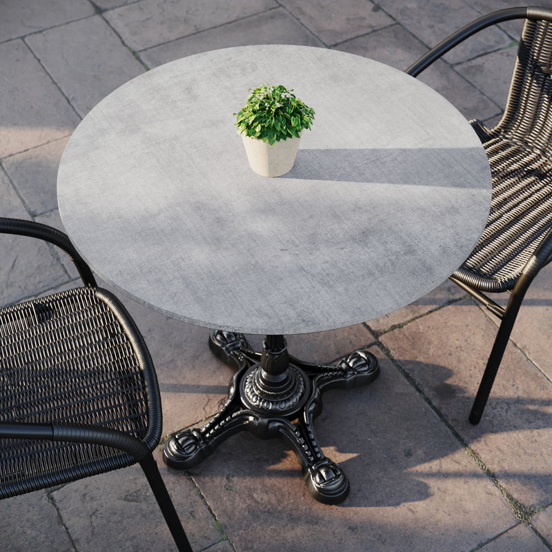 Gray 31.25" RD Top-Bistro Base