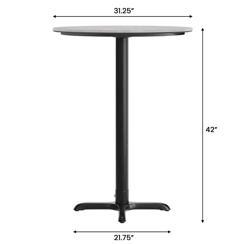 GY 31.25" RD Table-Bar X Base